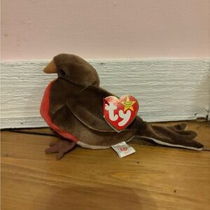 Ty Brown and Red Bird Plush